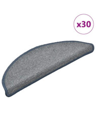 Tapis d'escalier 30 pcs gris clair et bleu 56x17x3 cm | Mobilier & Déco