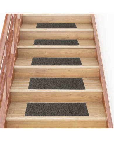 Tapis d'escalier auto-adhésifs 30 pcs anthracite 76x20 cm | Mobilier & Déco