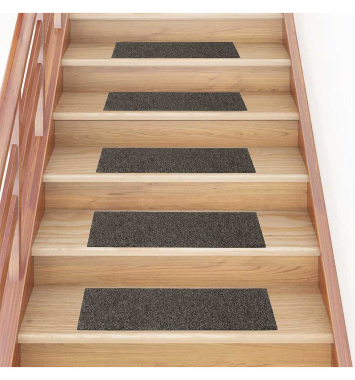 Tapis d'escalier auto-adhésifs 30 pcs anthracite 76x20 cm | Mobilier & Déco