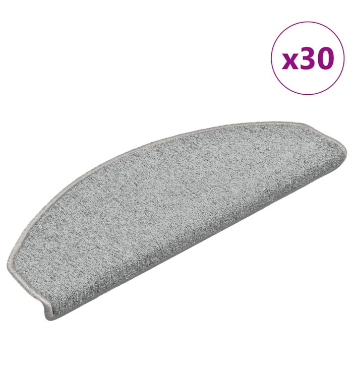 Tapis d'escalier 30 pcs gris clair 65x24x4 cm | Mobilier & Déco