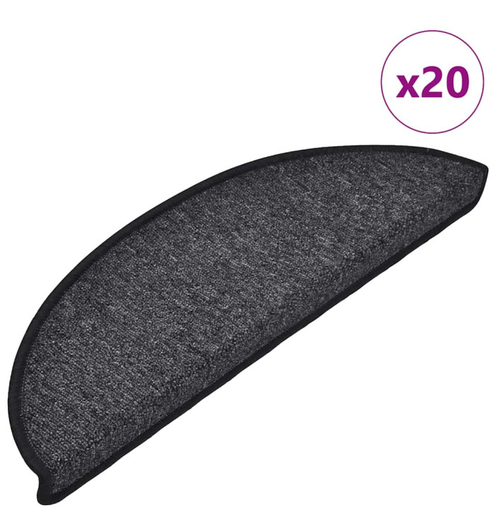 Tapis d'escalier 20 pcs anthracite 56x17x3 cm | Mobilier & Déco