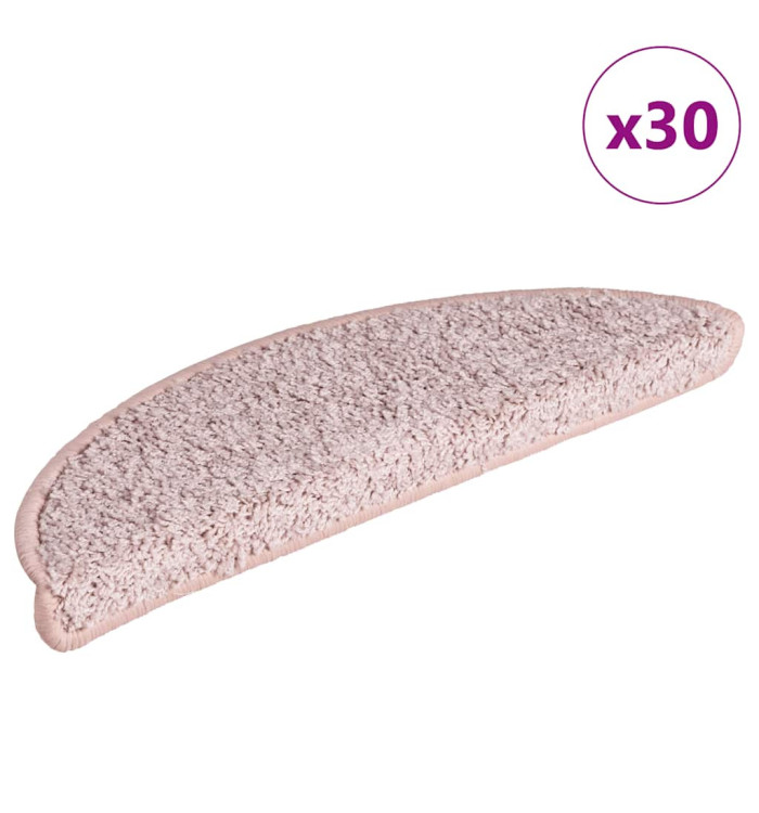 Tapis d'escalier 30 pcs rose clair 56x17x3 cm | Mobilier & Déco