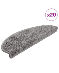 Tapis d'escalier 20 pcs gris 65x21x4 cm | Mobilier & Déco