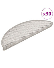Tapis d'escalier autocollants 30 pcs 56x17x3 cm platine | Mobilier & Déco