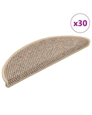Tapis d'escalier autocollants 30 pcs 56x17x3 cm beige foncé | Mobilier & Déco