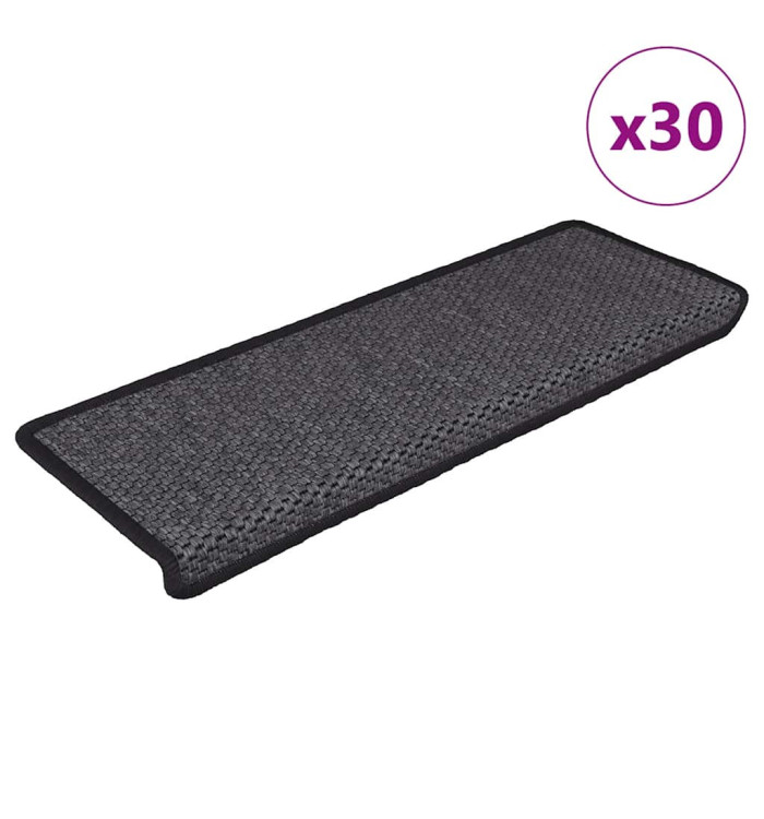 Tapis d'escalier autocollants 30 pcs 65x21x4 cm anthracite | Mobilier & Déco