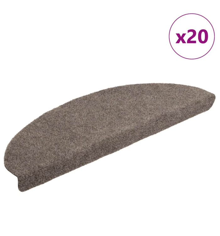 Tapis d'escalier autocollant 20 pcs crème 65x21x4 cm | Mobilier & Déco