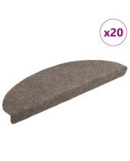 Tapis d'escalier autocollant 20 pcs crème 65x21x4 cm | Mobilier & Déco