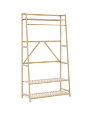 Porte-vêtement avec étagères 110x40x180 cm bambou | Mobilier & Déco