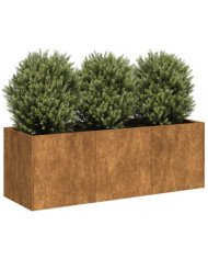 Jardinière rouillé 120x40x40 cm acier inoxydable | Mobilier & Déco