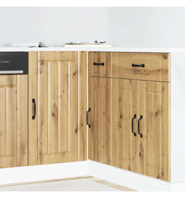 Meuble de base de lavabo Lucca chêne artisanal bois ingénierie | Mobilier & Déco