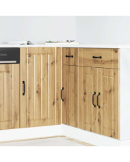 Meuble de base de lavabo Lucca chêne artisanal bois ingénierie | Mobilier & Déco