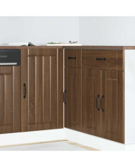 Meuble de base de lavabo Lucca chêne marron bois d'ingénierie | Mobilier & Déco