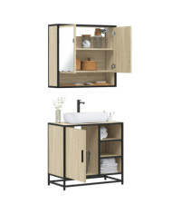 Ensemble de meubles de salle de bain 2 pcs chêne sonoma | Mobilier & Déco