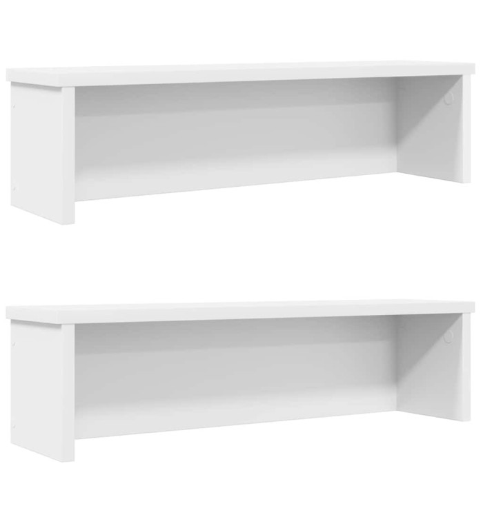 Étagères de cuisine empilables 2 pcs blanc 50x15x16 cm | Mobilier & Déco