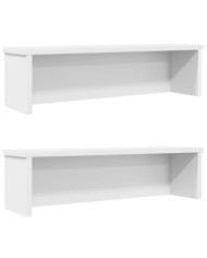 Étagères de cuisine empilables 2 pcs blanc 50x15x16 cm | Mobilier & Déco