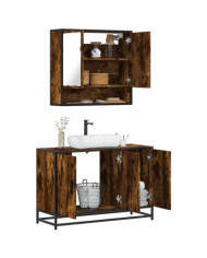 Ensemble de meubles de salle de bain 2 pcs Chêne fumé | Mobilier & Déco