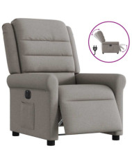 Fauteuil inclinable électrique Taupe Tissu | Mobilier & Déco