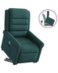 Fauteuil inclinable vert foncé tissu | Mobilier & Déco