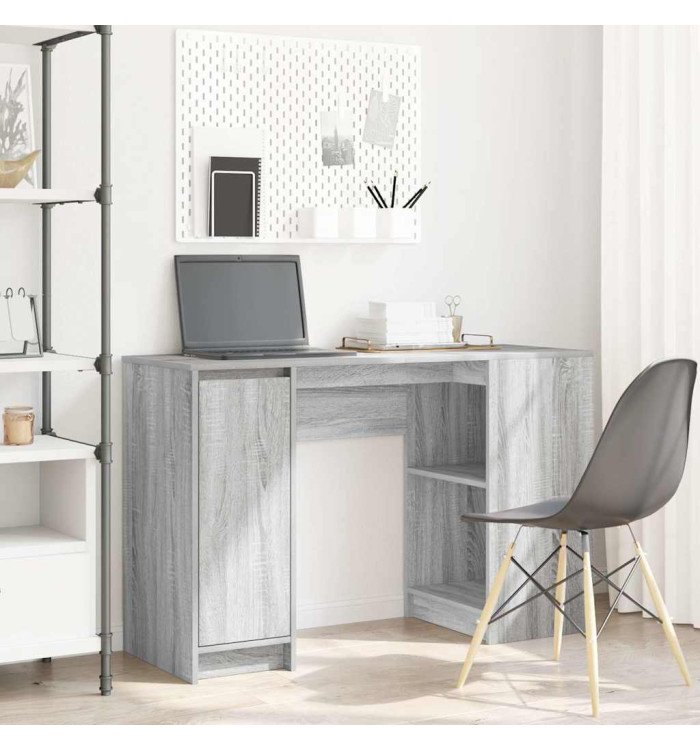 Bureau sonoma gris 120x42x76 cm bois d'ingénierie | Mobilier & Déco