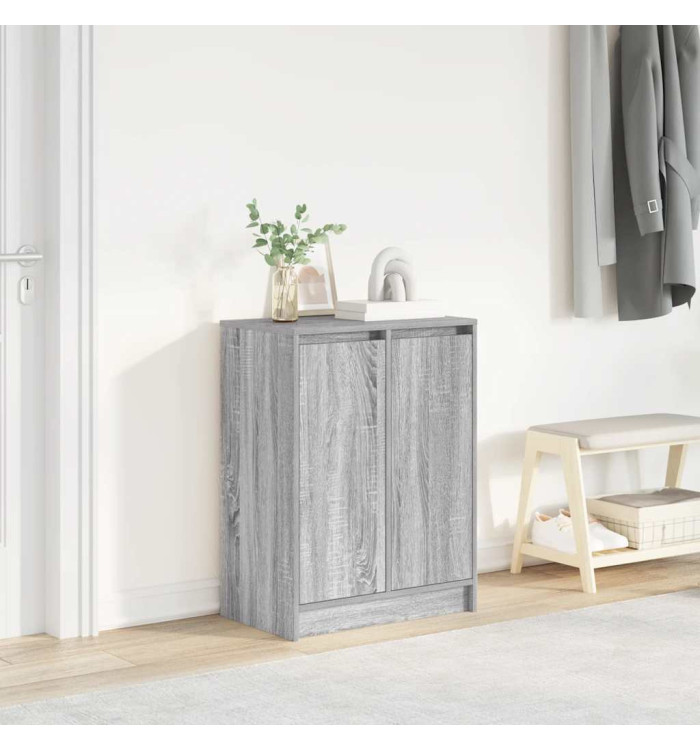 Armoire à chaussures sonoma gris 57x34x76 cm bois d'ingénierie | Mobilier & Déco