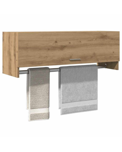 Garde-robe chêne artisanal 100x32,5x35 cm bois d'ingénierie | Mobilier & Déco