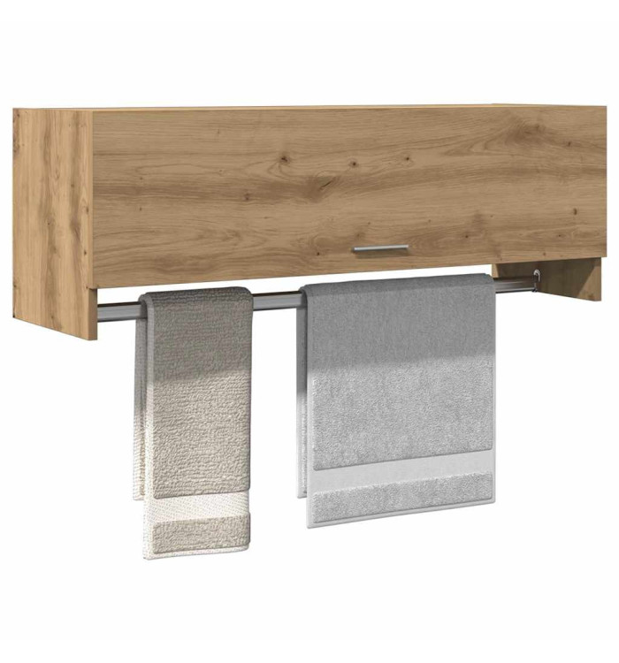 Garde-robe chêne artisanal 100x32,5x35 cm bois d'ingénierie | Mobilier & Déco