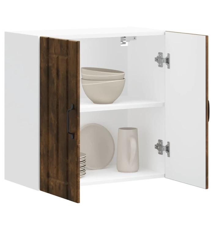 Armoire murale de cuisine Lucca chêne fumé bois ingénierie | Mobilier & Déco