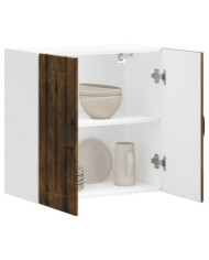 Armoire murale de cuisine Lucca chêne fumé bois ingénierie | Mobilier & Déco