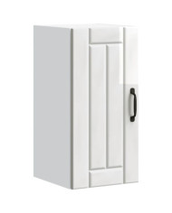 Armoire murale de cuisine Lucca blanc brillant bois ingénierie | Mobilier & Déco
