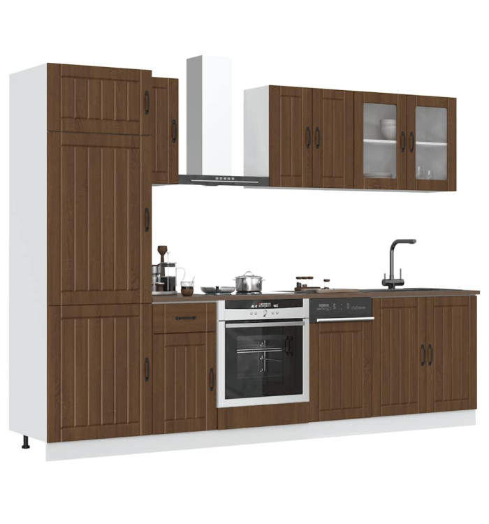 Ensemble d'armoires de cuisine 8 pcs Kalmar bois d'ingénierie | Mobilier & Déco