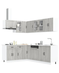 Ensemble d'armoires de cuisine 11 pcs Lucca bois d'ingénierie | Mobilier & Déco