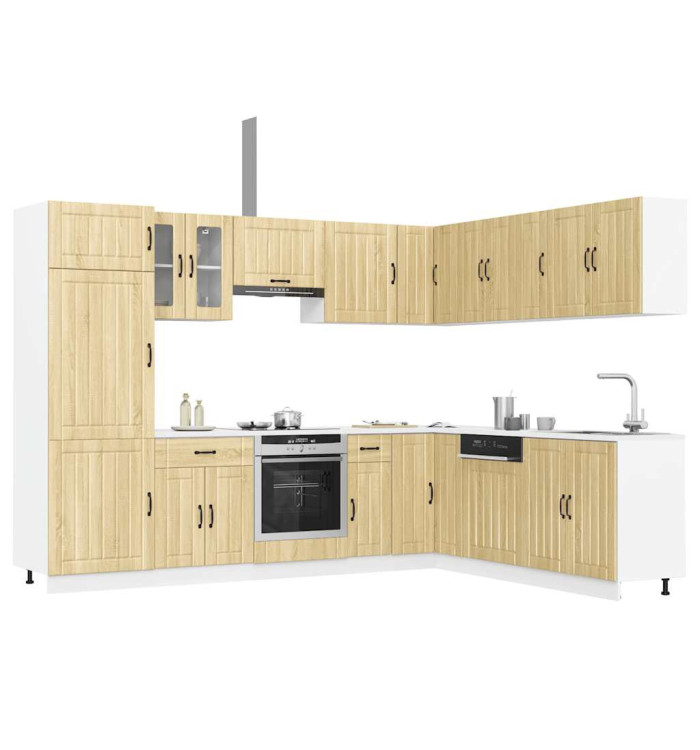 Ensemble d'armoires de cuisine 14 pcs Lucca bois d'ingénierie | Mobilier & Déco