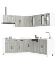 Ensemble d'armoires de cuisine 11 pcs Lucca bois d'ingénierie | Mobilier & Déco