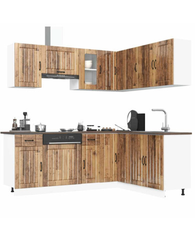 Ensemble d'armoires de cuisine 11 pcs Lucca bois d'ingénierie | Mobilier & Déco