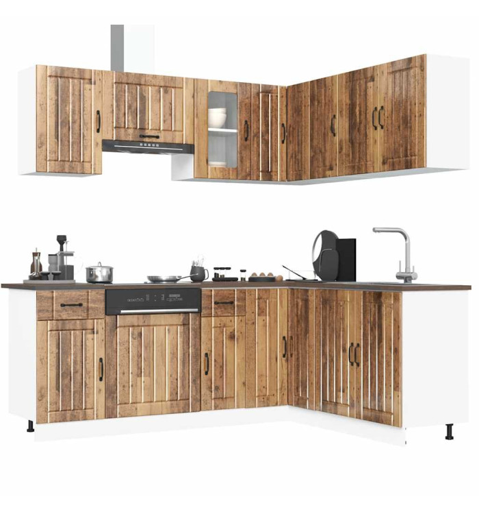 Ensemble d'armoires de cuisine 11 pcs Lucca bois d'ingénierie | Mobilier & Déco