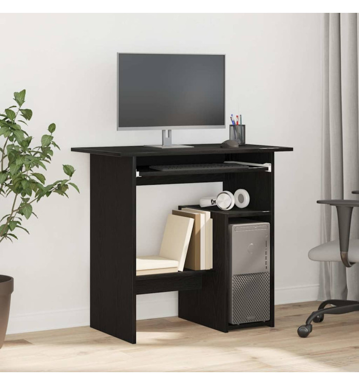 Bureau chêne noir 80x45x74 cm bois d'ingénierie | Mobilier & Déco