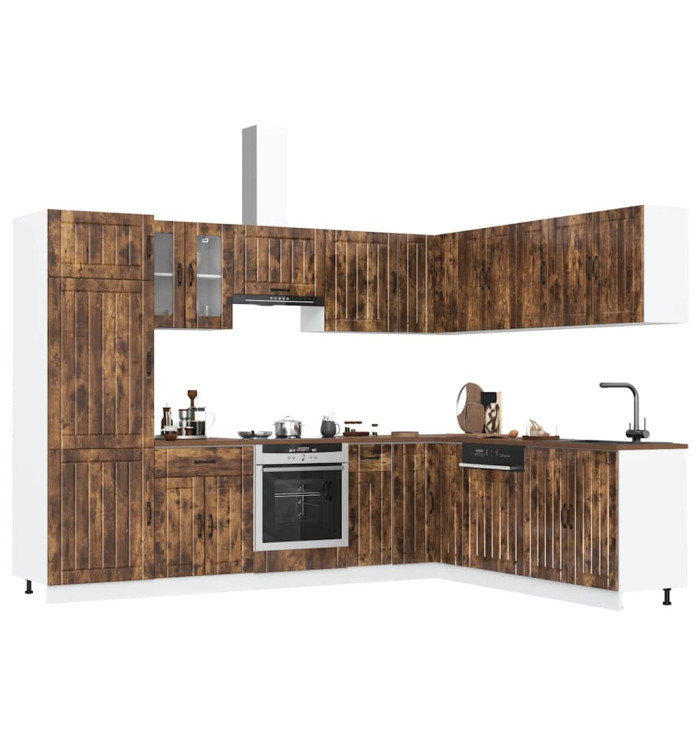 Ensemble d'armoires de cuisine 14 pcs Lucca bois d'ingénierie | Mobilier & Déco