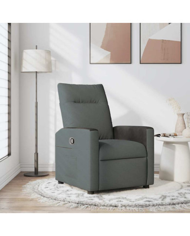 Fauteuil inclinable Gris foncé Tissu | Mobilier & Déco