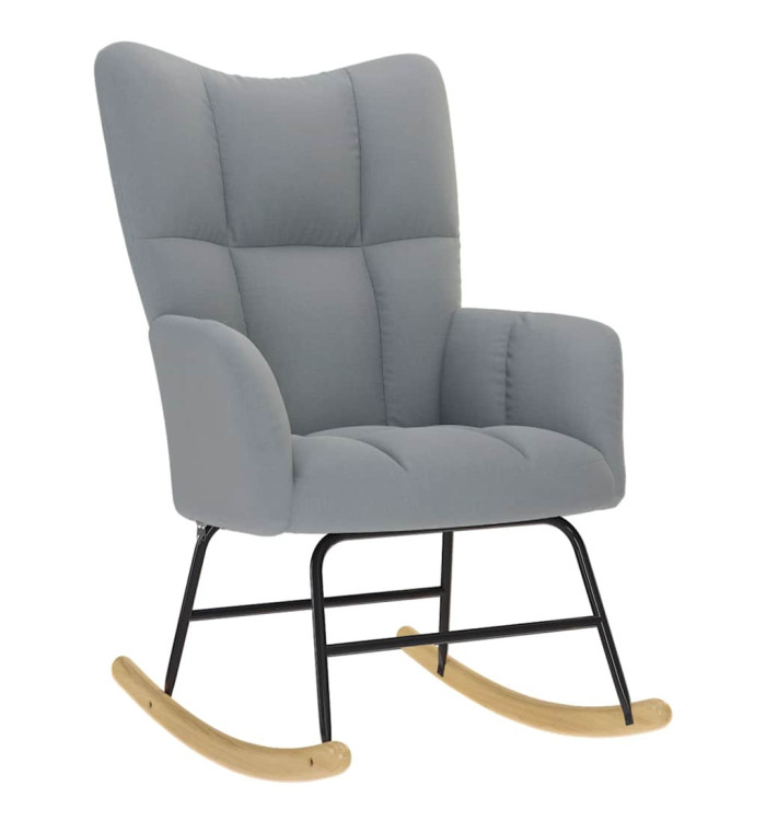 Chaise à bascule Gris clair Tissu | Mobilier & Déco