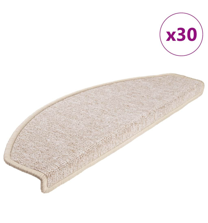 Tapis d'escalier 30 pcs taupe 65x24x4 cm | Mobilier & Déco