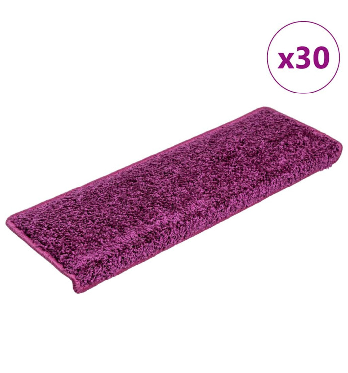 Tapis d'escalier 30 pcs 65x21x4 cm Violet | Mobilier & Déco