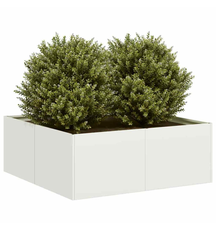 Jardinière blanc 80x80x30 cm acier | Mobilier & Déco