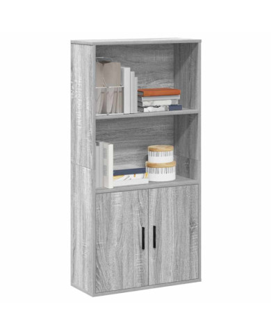 Bibliothèque sonoma gris 60x24x120 cm bois d'ingénierie | Mobilier & Déco