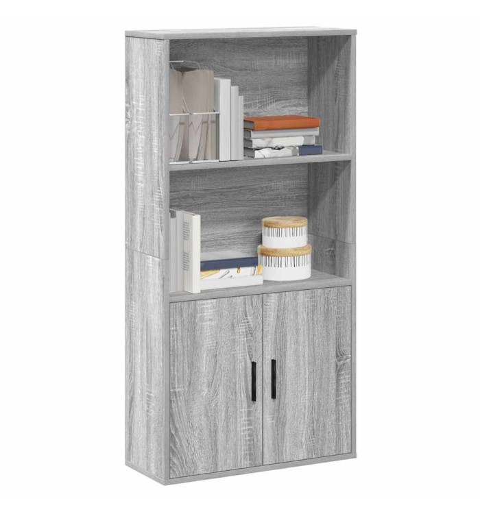 Bibliothèque sonoma gris 60x24x120 cm bois d'ingénierie | Mobilier & Déco