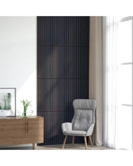 Panneaux muraux acoustiques 8pcs lattes 60,5x60cm placage chêne | Mobilier & Déco