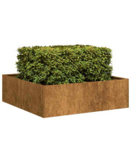 Jardinière rouillé 100x100x30 cm acier inoxydable | Mobilier & Déco