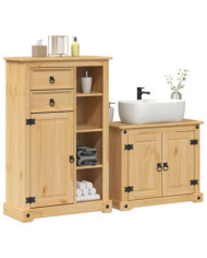 Ensemble de meubles salle de bain 2 pcs Corona bois pin massif | Mobilier & Déco
