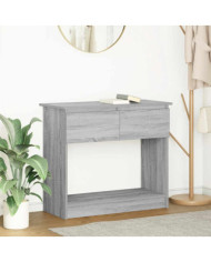 Table console avec tiroirs sonoma gris 85,5x38,5x74,5 cm | Mobilier & Déco