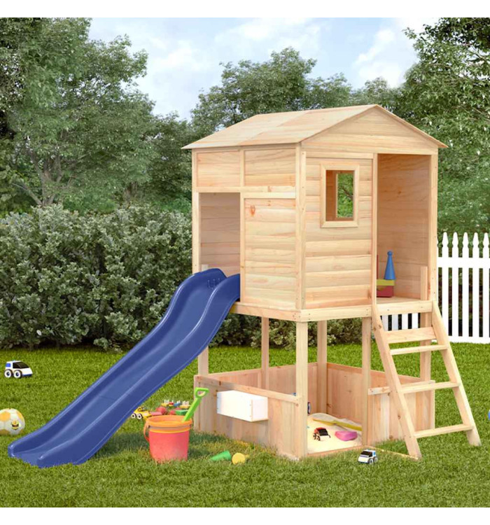 Aire de jeux d'extérieur bois massif de sapin | Mobilier & Déco